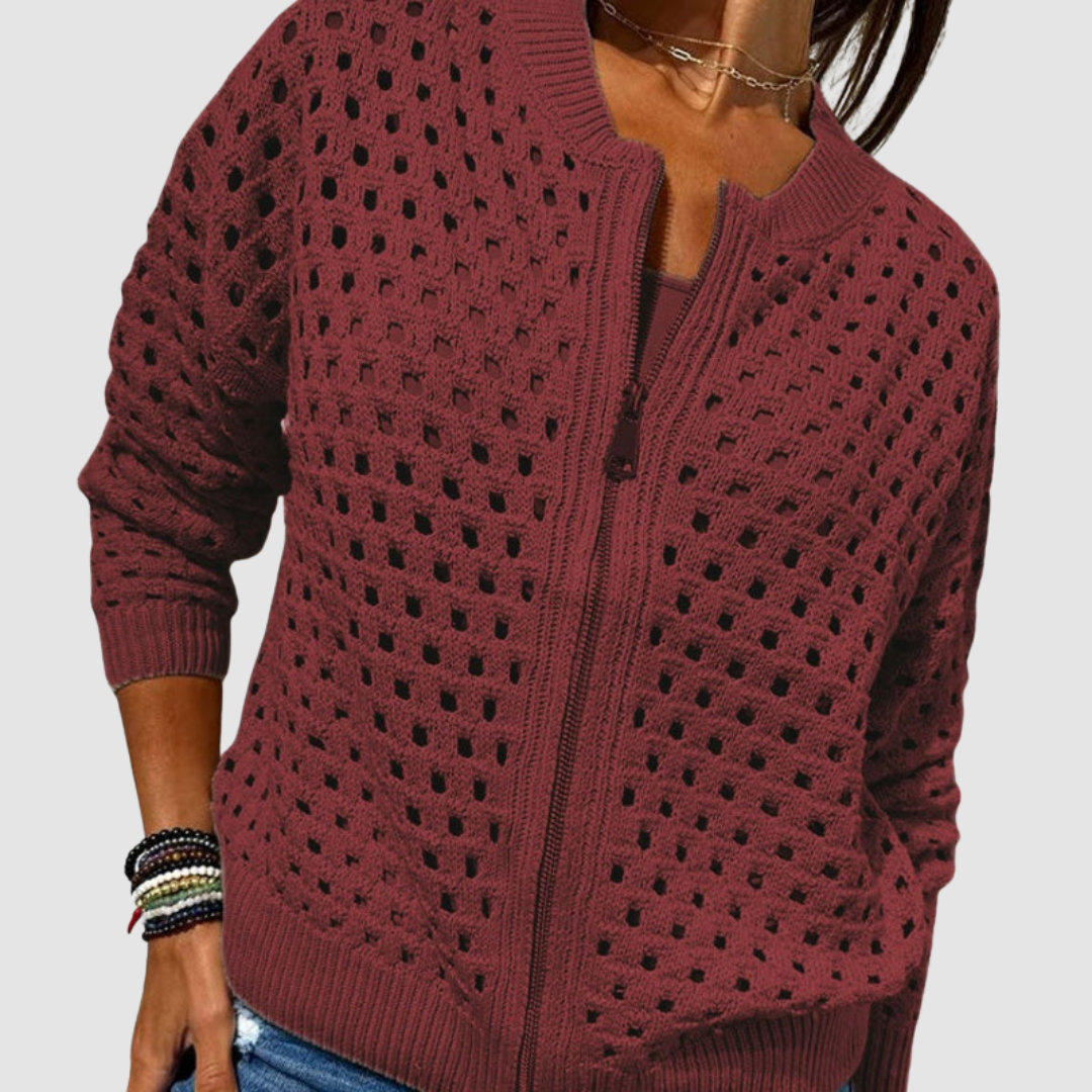Claudia™ Lightweight Comfort Zip Cardigan