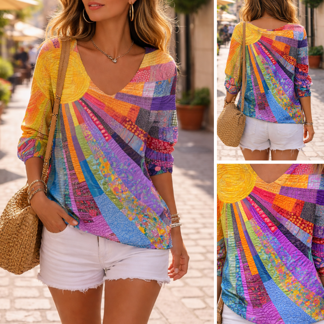 Vivienne™ Vintage Patchwork Top