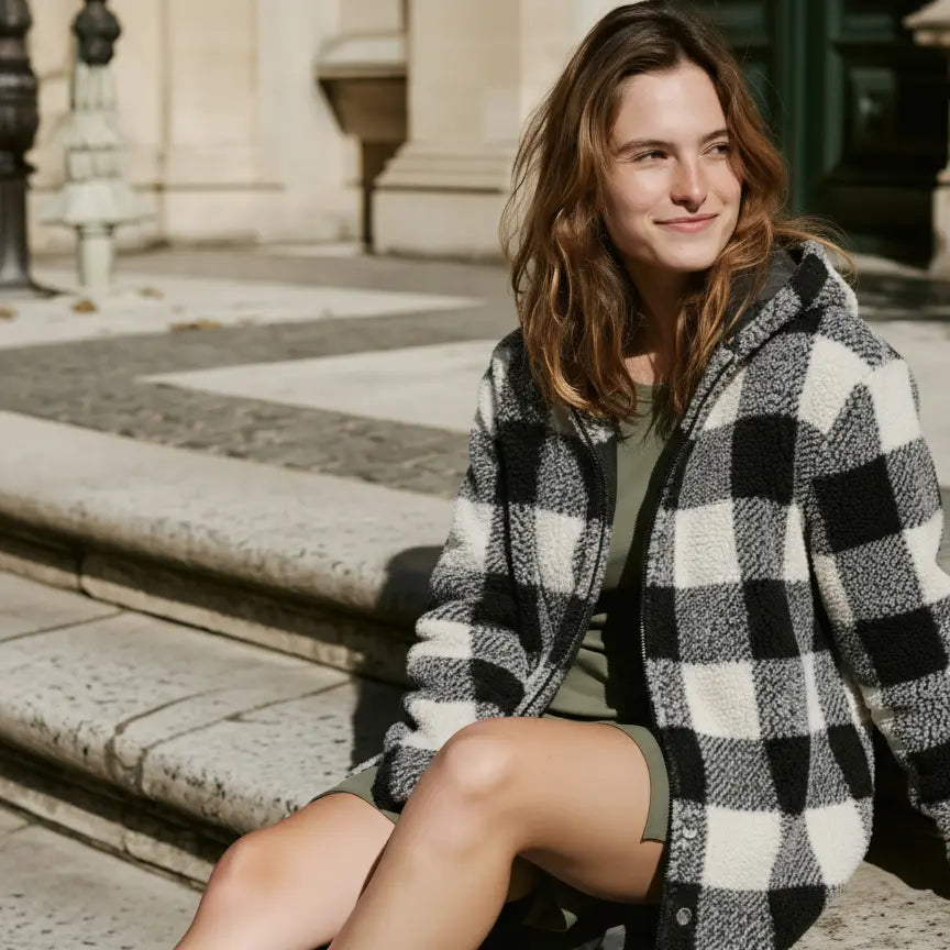 Willow™ | Plaid Fleece Hooded Coat