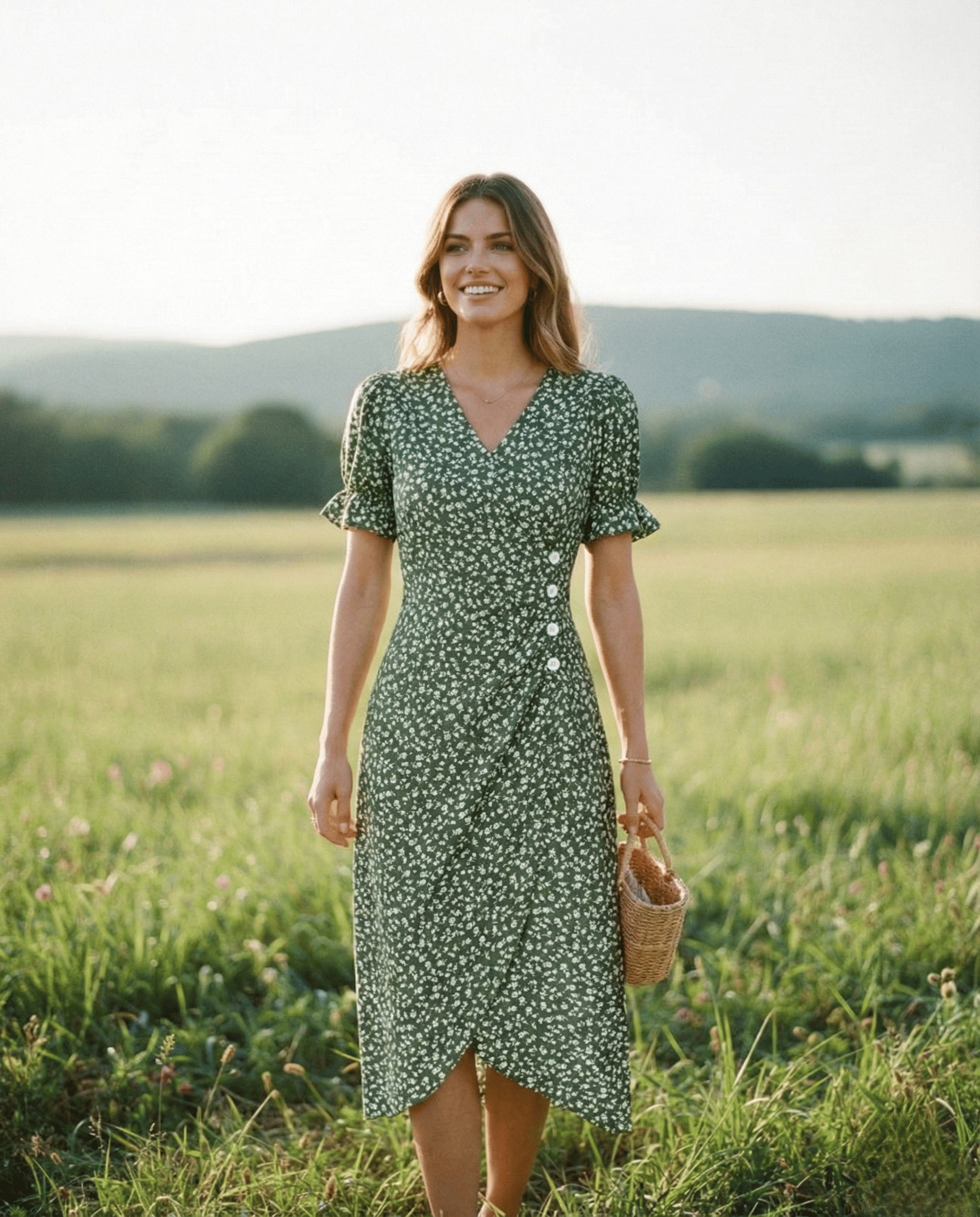 Kataryna Women's Sleeveless Midi Dress — A-Line Summer Dress, Lightwei