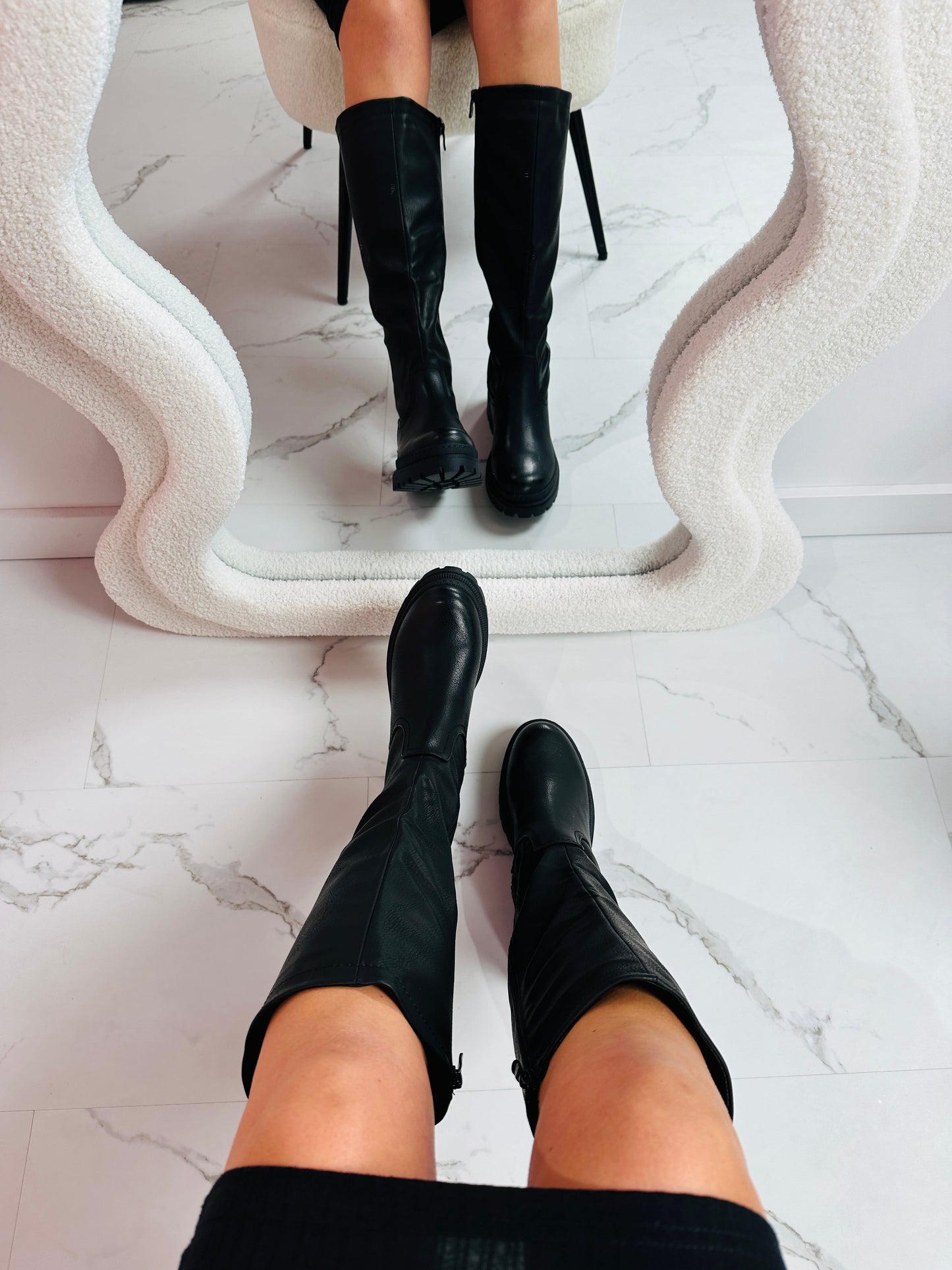 Anetta Black High Boots