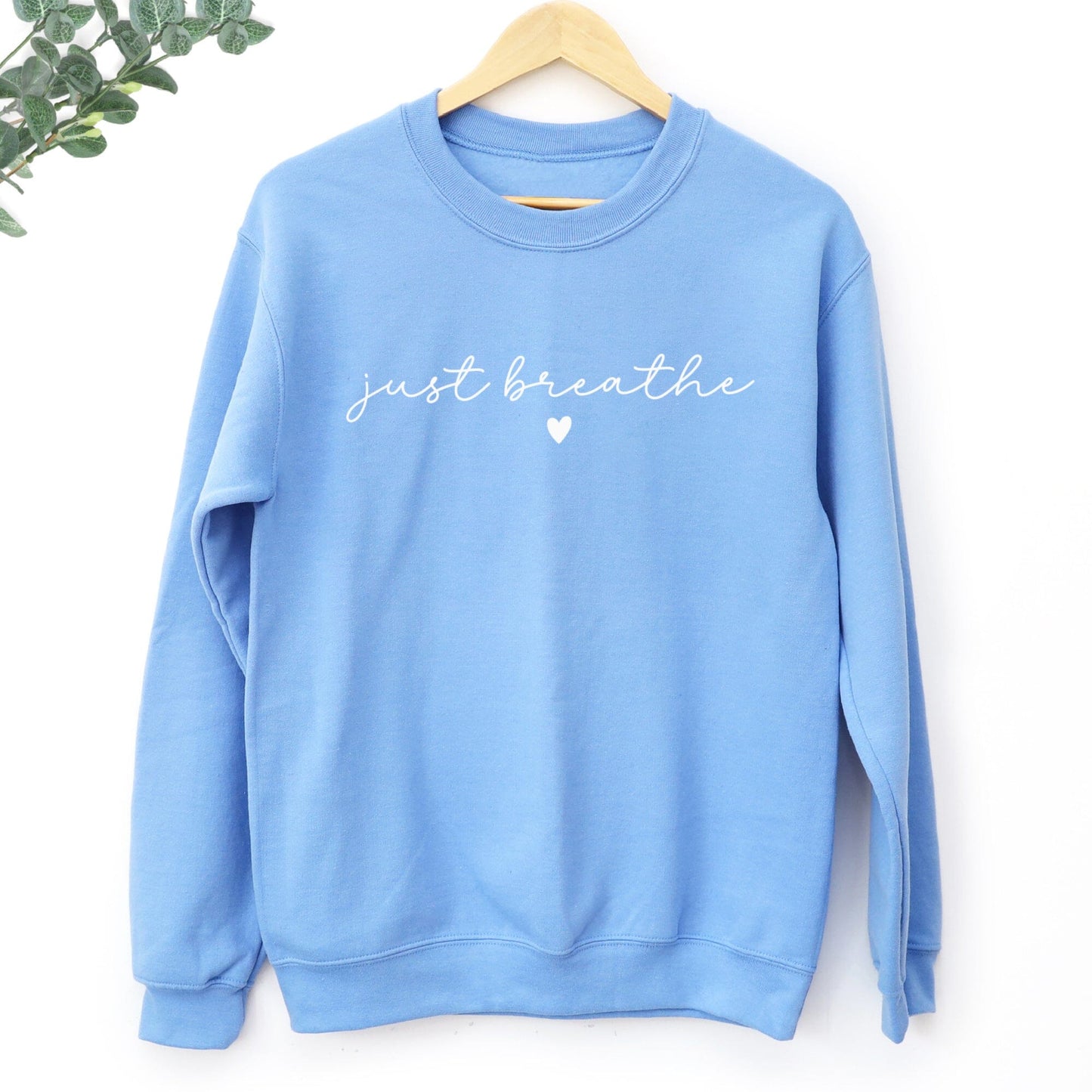 Just Breathe Cornflower Blue Sweatshirt