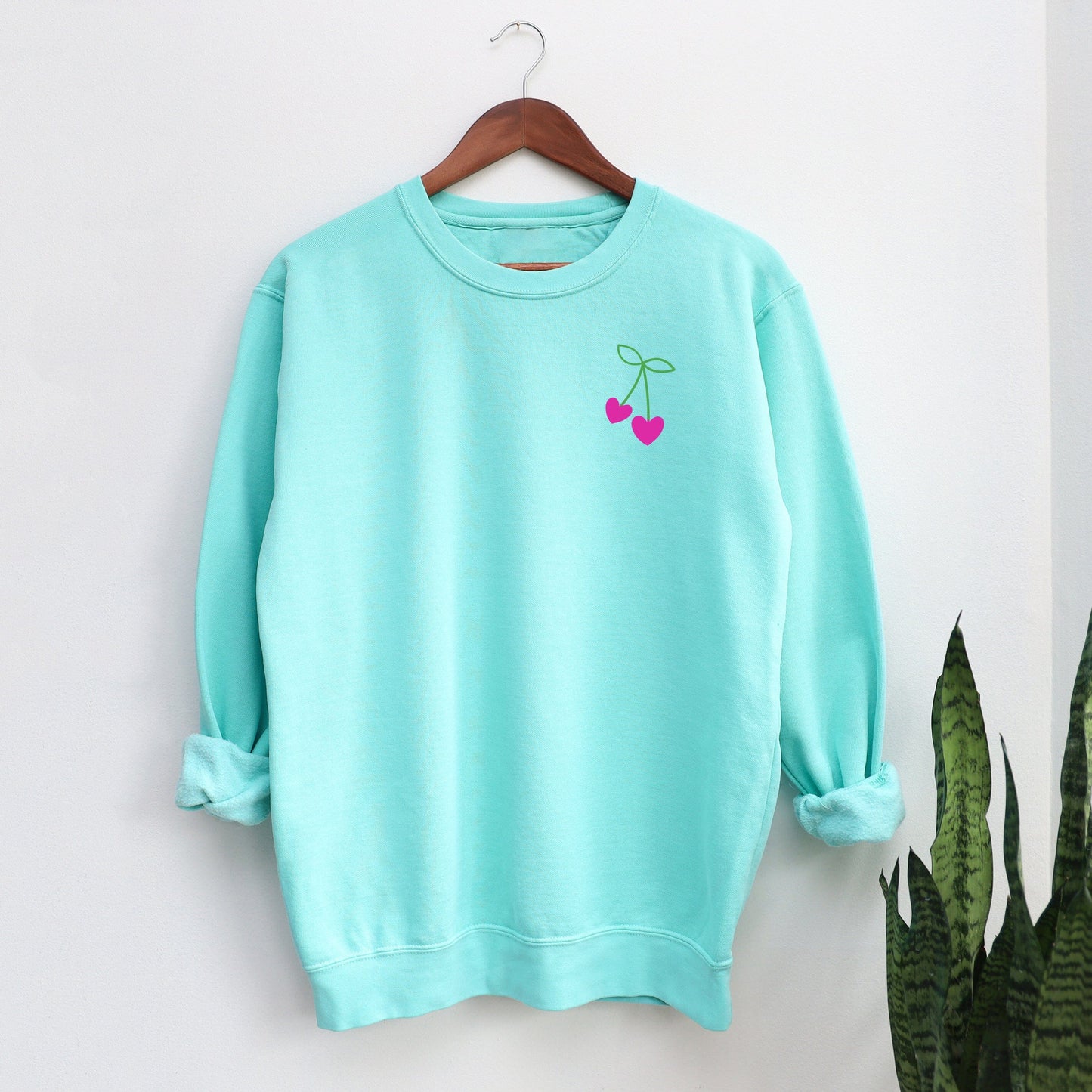 Peppermint Heart Cherries Sweatshirt