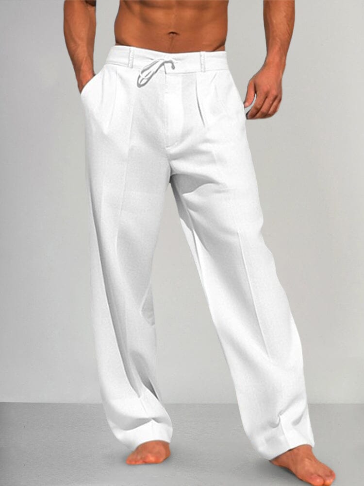 Torino | Straight-Leg Cotton-Linen Trousers