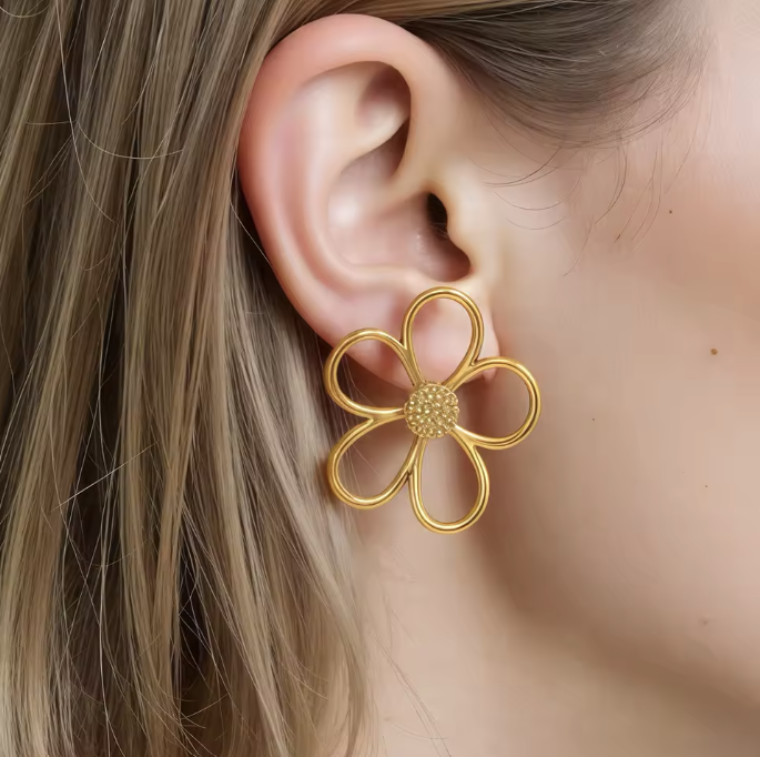 Sunbound Sterling Silver Petal Earrings