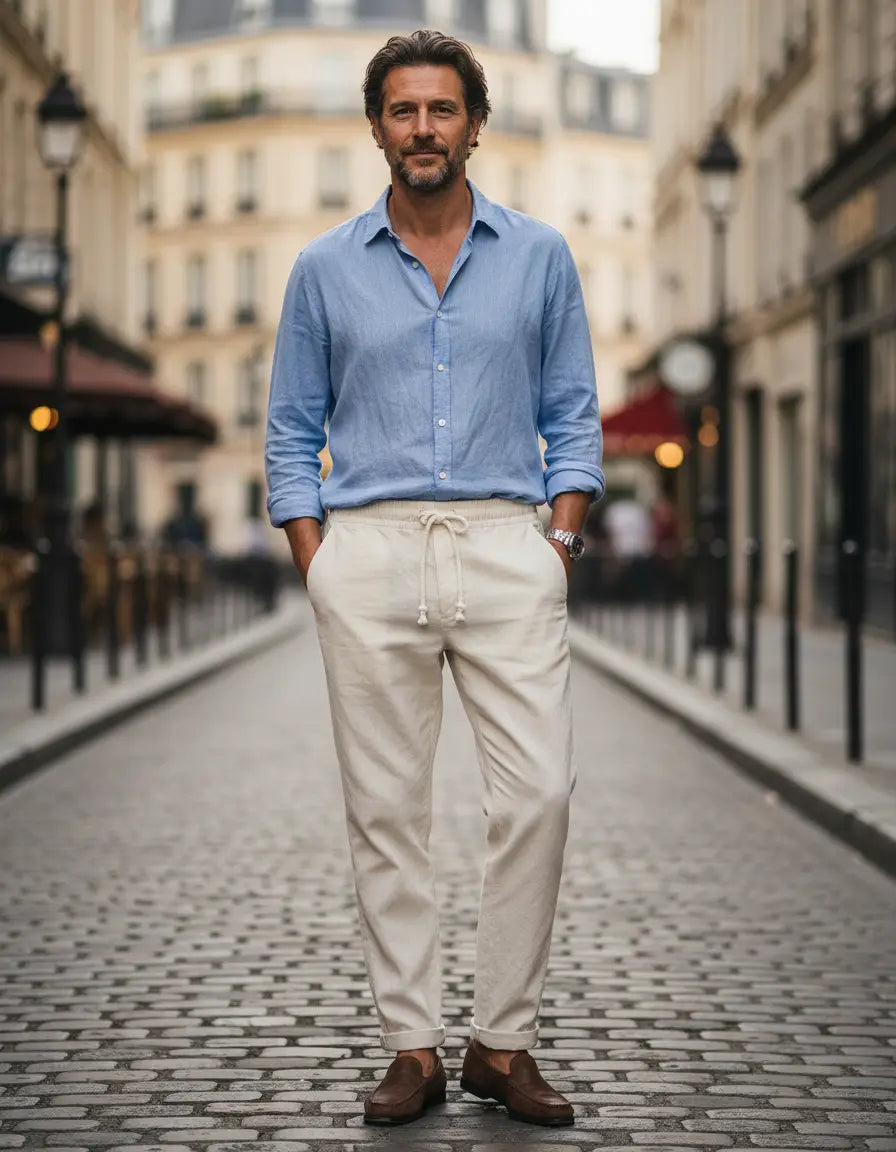 Lago | Men's Elegant Linen Pants