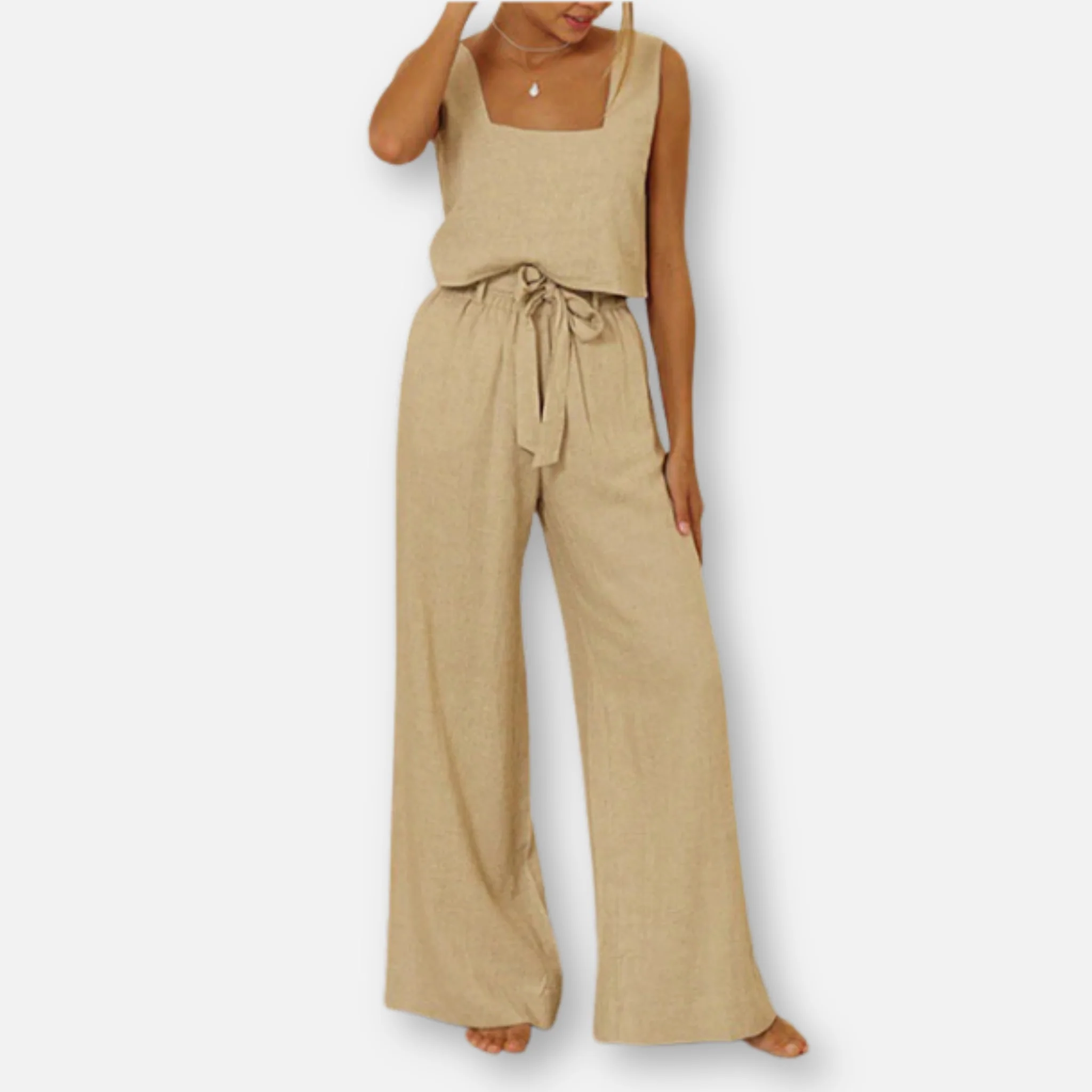 Lyra™ – Minimalist Top and Wide Pants Set
