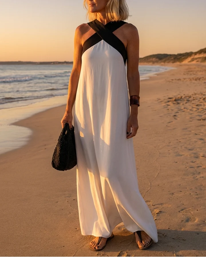 Sovelle™ – Breathable Crossed Maxi Dress - Aurora Classics