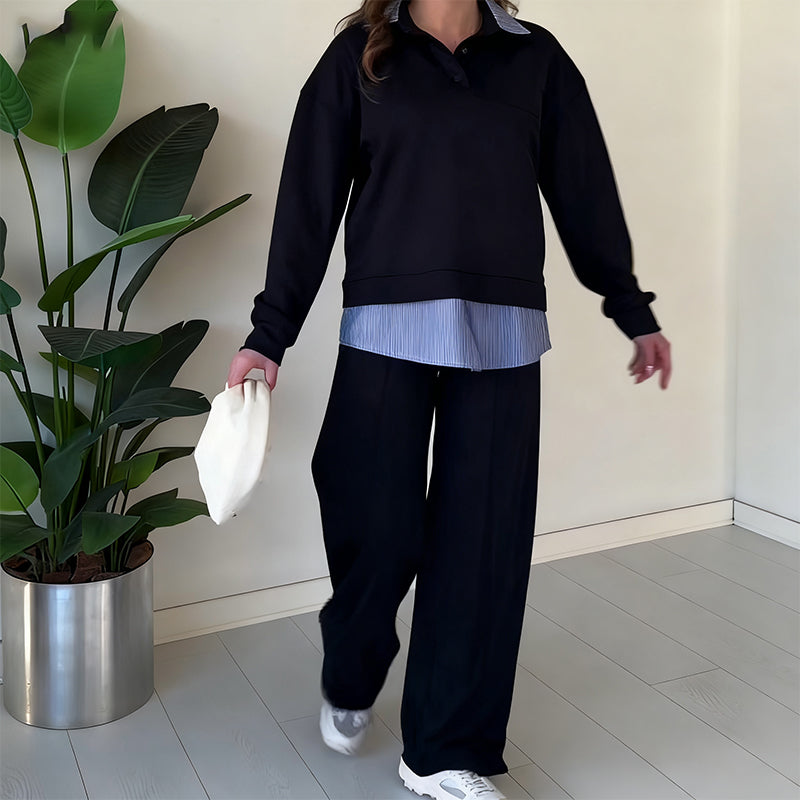 Women's Casual Long-Sleeve Top and Pants 2-Piece Set — Anniversary Edit