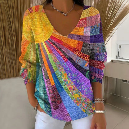 Vivienne™ Vintage Patchwork Top