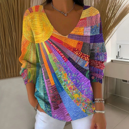 Vivienne™ Vintage Patchwork Top
