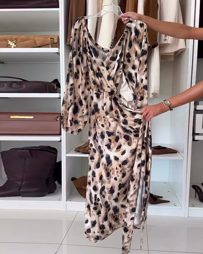 Valentina | Printed V-Neck Wrap Dress