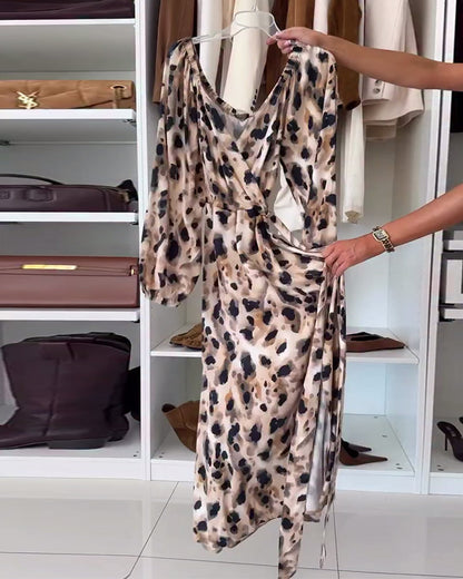 Valentina | Printed V-Neck Wrap Dress