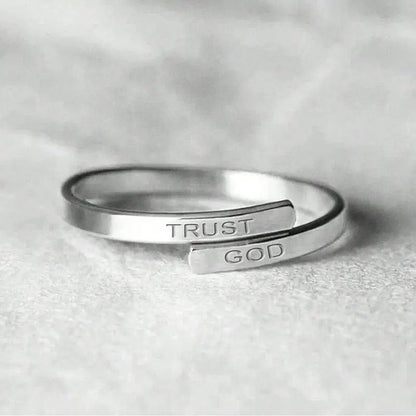 The Trust Ring — "Trust God" Engraving (Adjustable)