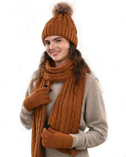 Juliet | Winter Refined hat-scraf-gloves set