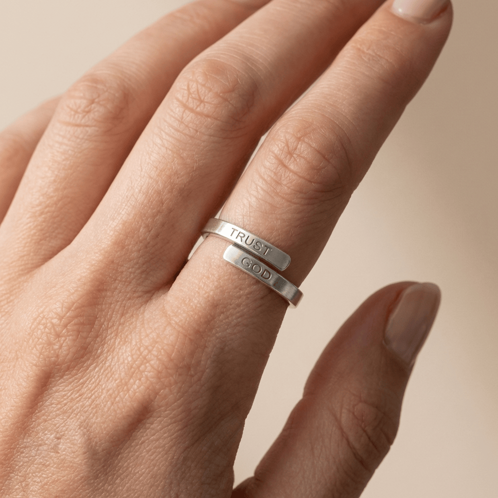 The Trust Ring — "Trust God" Engraving (Adjustable)