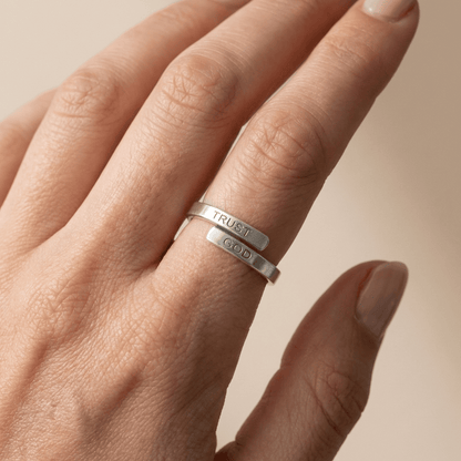 The Trust Ring — "Trust God" Engraving (Adjustable)