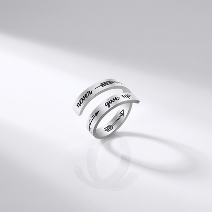 The Resilience Ring — "Never Give Up" Engraving