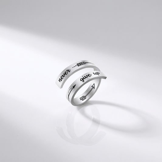 The Resilience Ring — "Never Give Up" Engraving