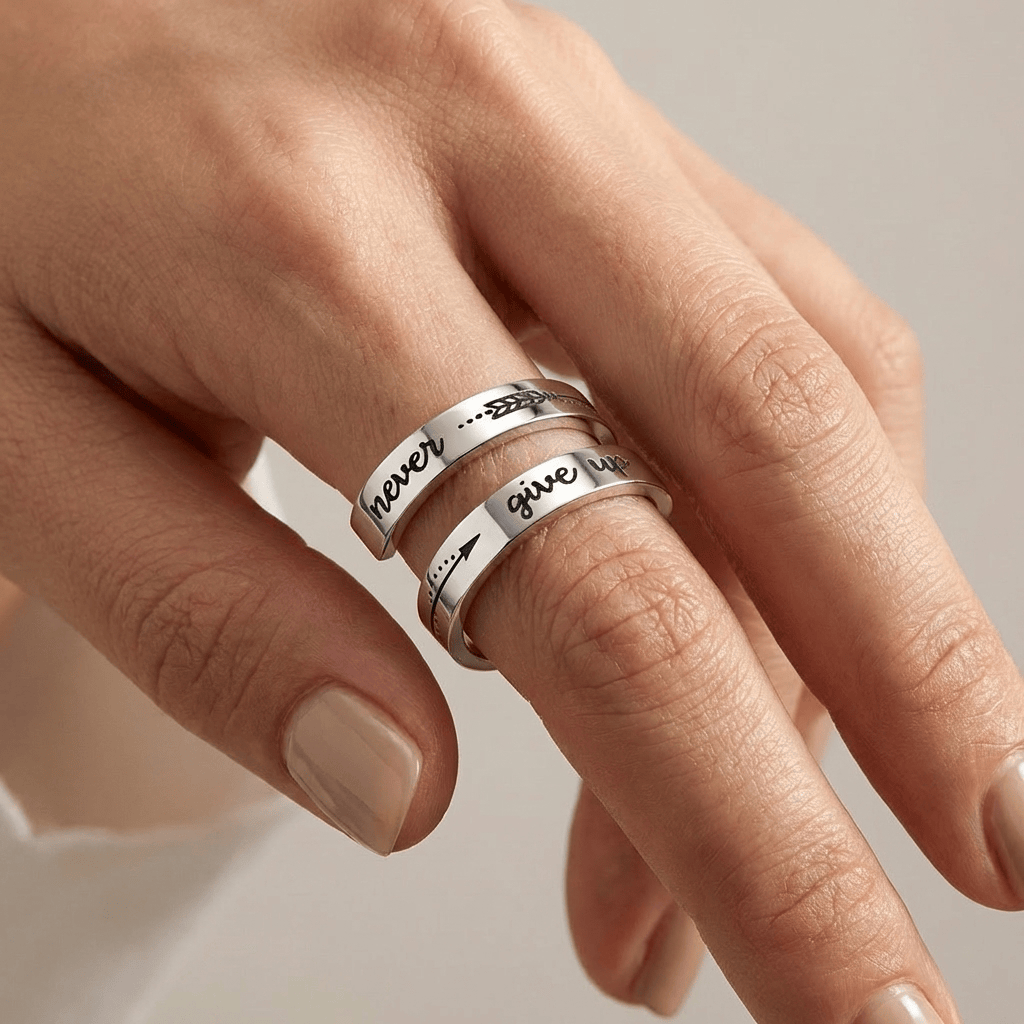 The Resilience Ring — "Never Give Up" Engraving