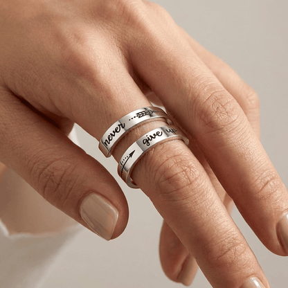 The Resilience Ring — "Never Give Up" Engraving