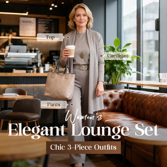 Elegant 3-Piece Set Including Long Cardigan, Top, and Pants — Anniversary Edit
