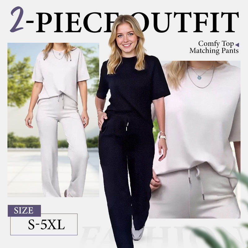 Women's Chic Top & Matching Pants 2-Piece Outfit — Anniversary Edit