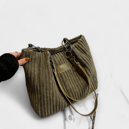 Freya- Soft Cord Shoulder Bag