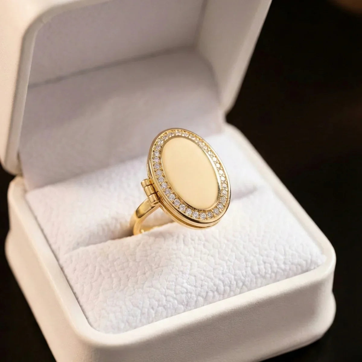Oval Locket Ring