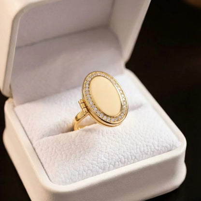 Oval Locket Ring