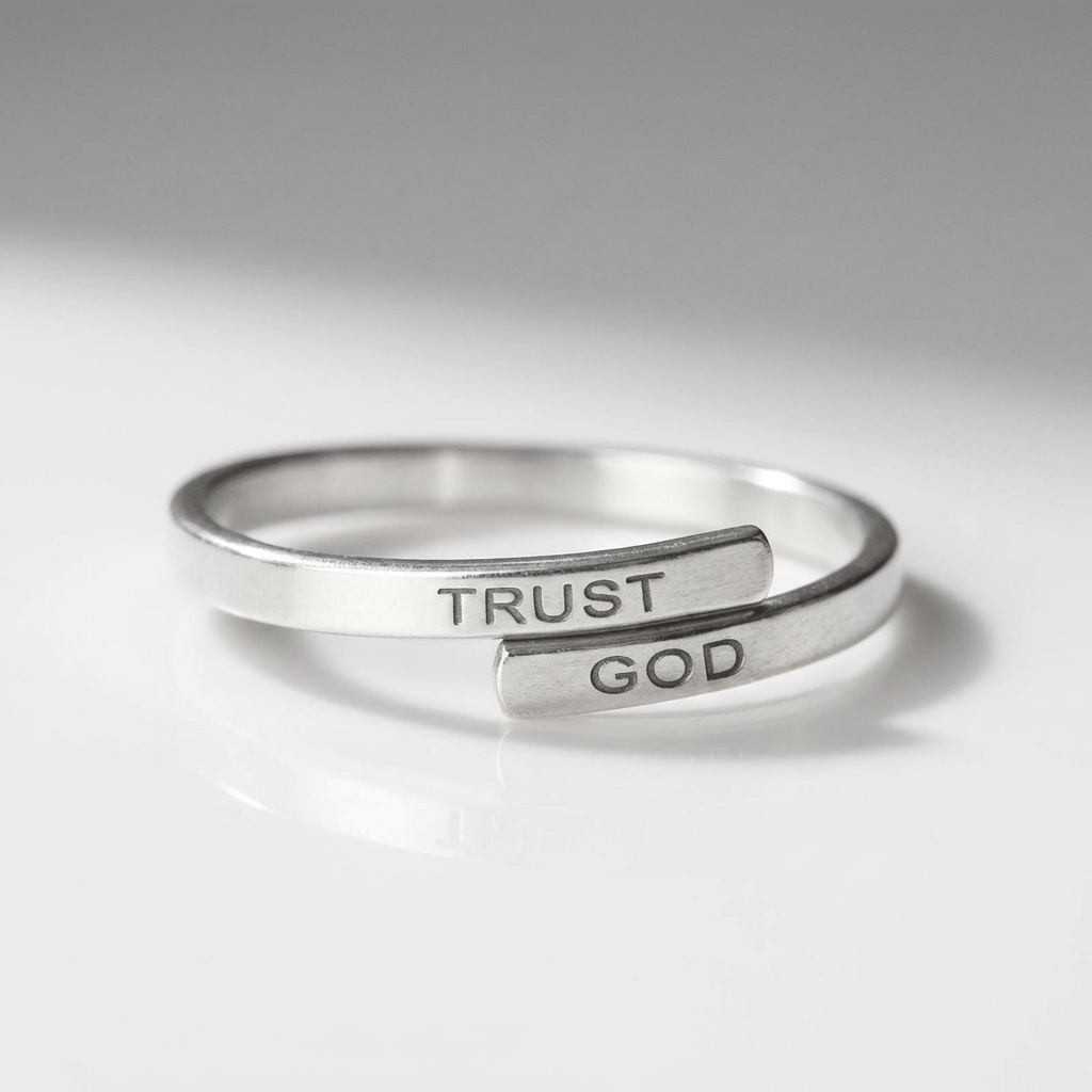 The Trust Ring — "Trust God" Engraving (Adjustable)