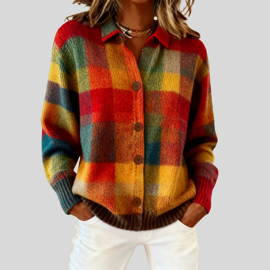 Esther™ | Retro Plaid Cardigan