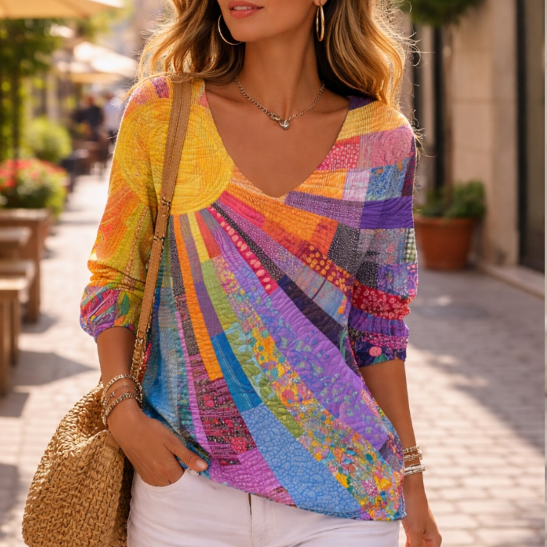 Vivienne™ Vintage Patchwork Top