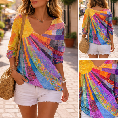 Vivienne™ Vintage Patchwork Top