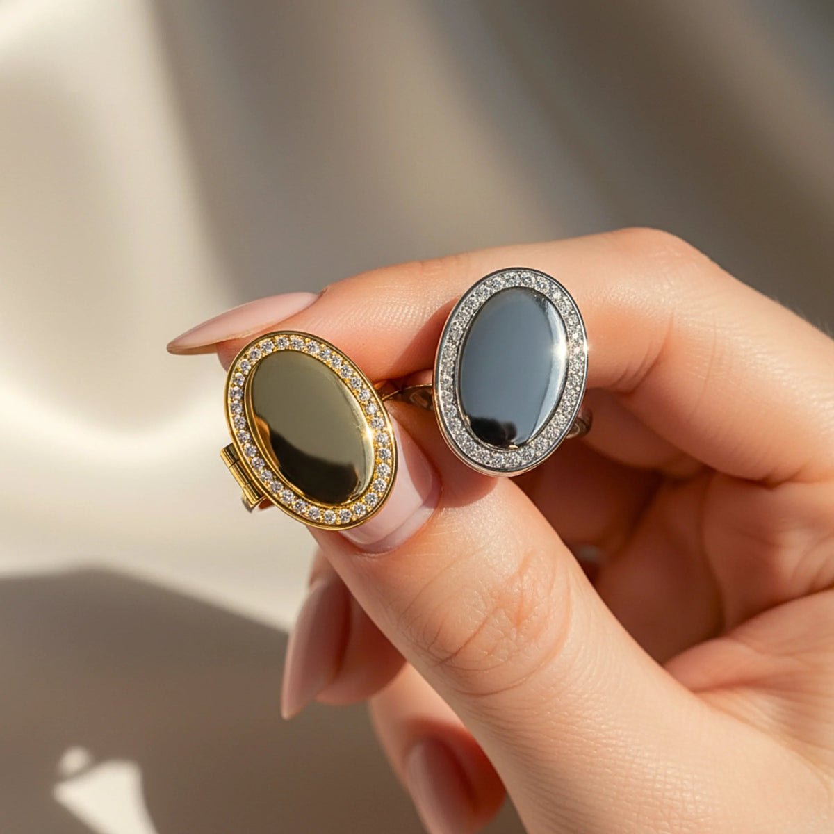Oval Locket Ring