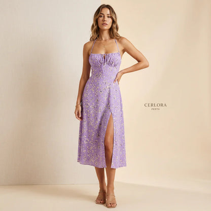 Isla™ – Elegant Floral Maxi Dress - Aurora Classics