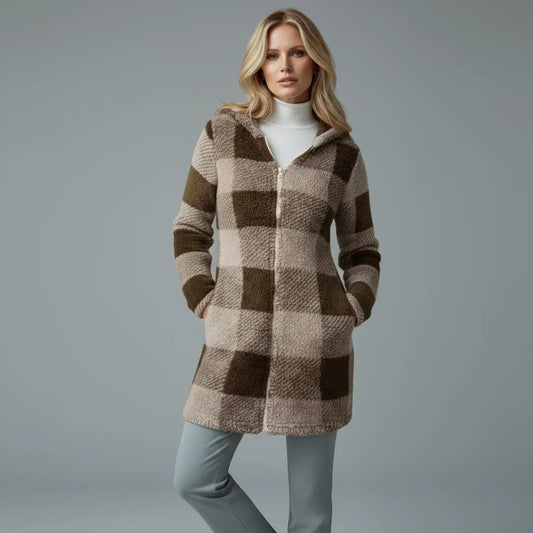 Willow™ | Plaid Fleece Hooded Coat