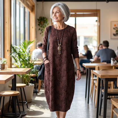 Dina | Knit Midi Dress with Belt