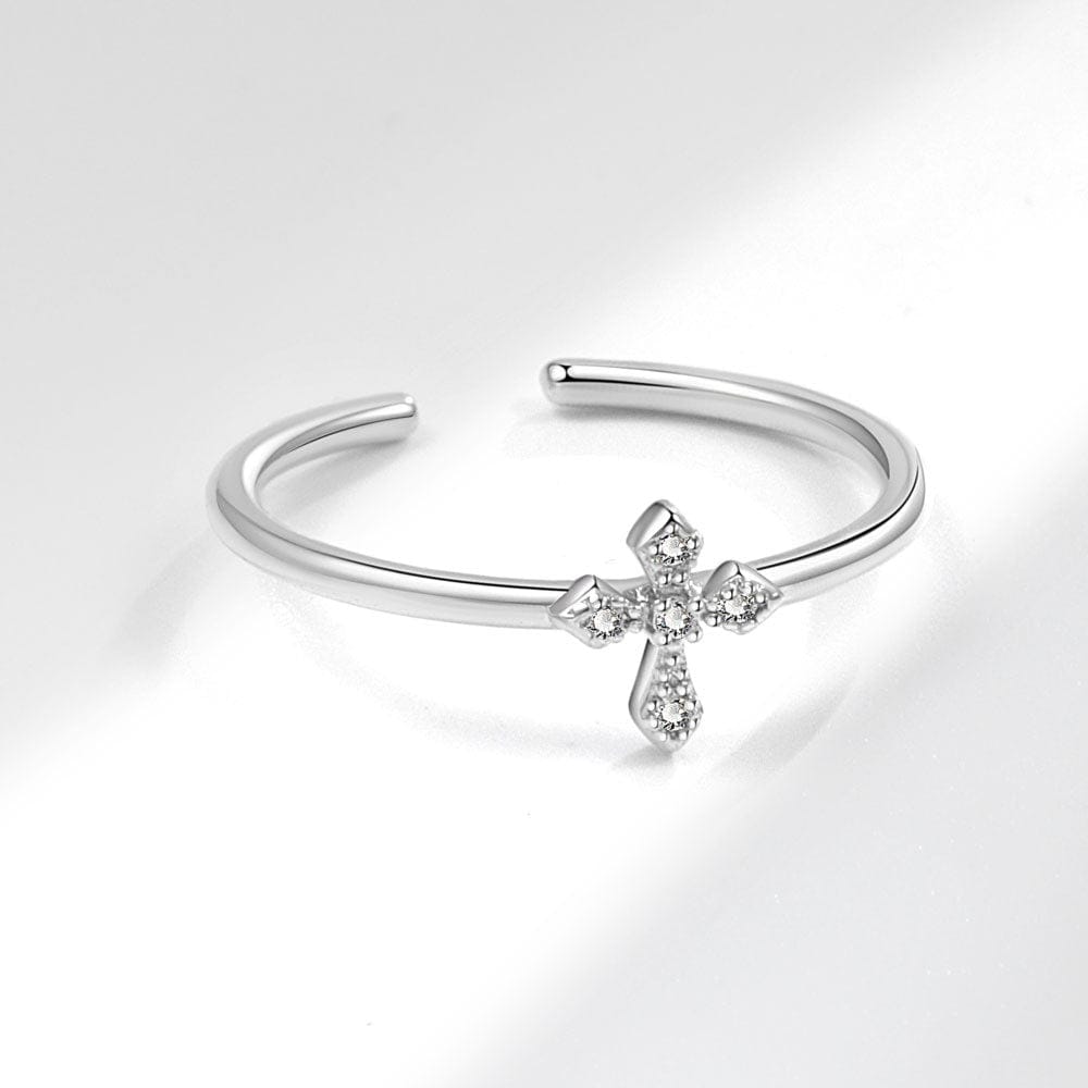 The Light Ring — Silver Cross Band