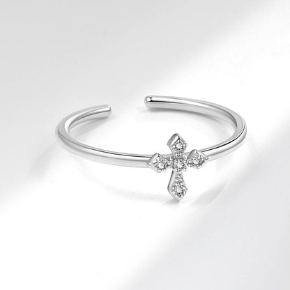 The Light Ring — Silver Cross Band