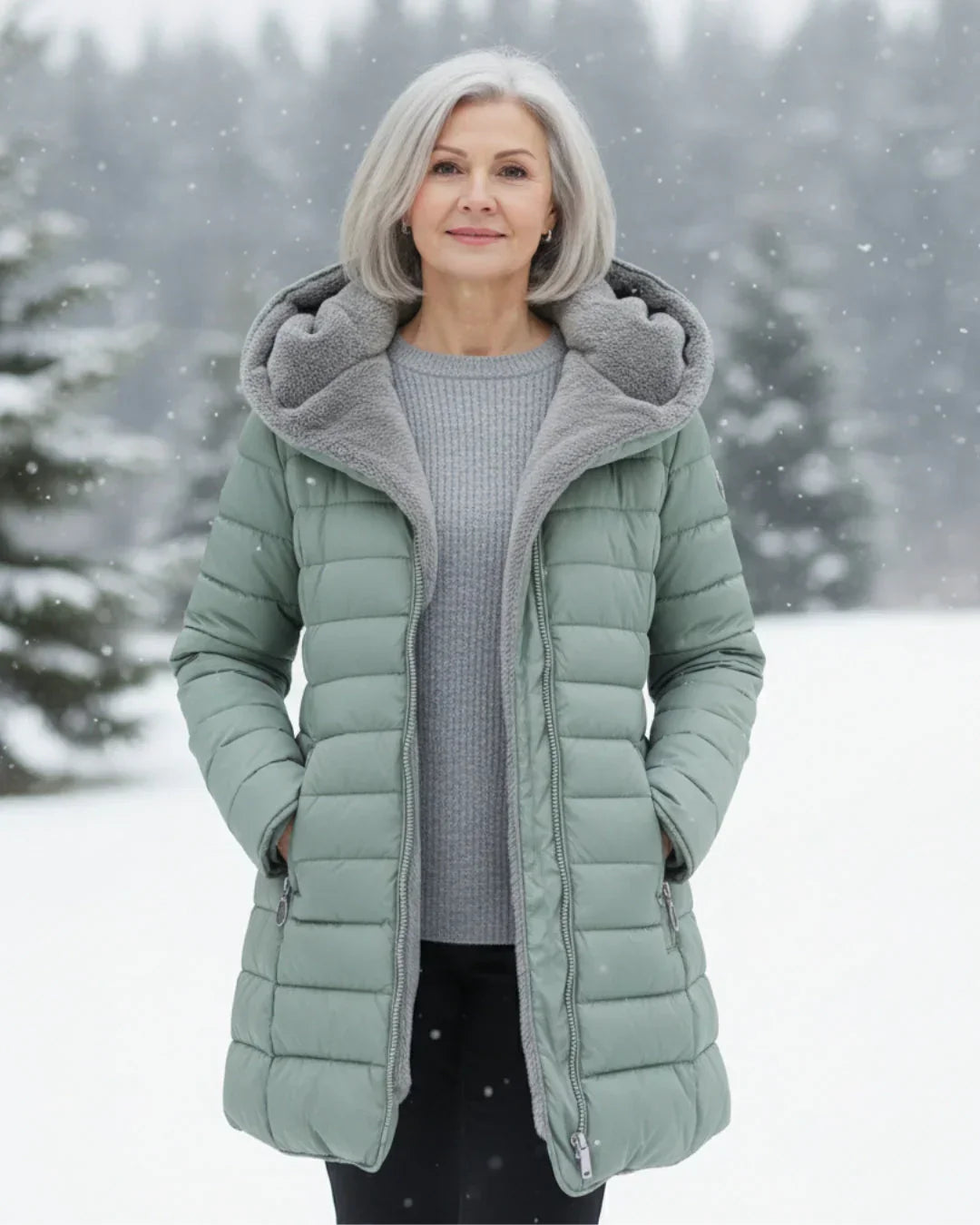 Olivia™ | Quilted A-Line Winter Coat