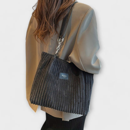 Freya- Soft Cord Shoulder Bag