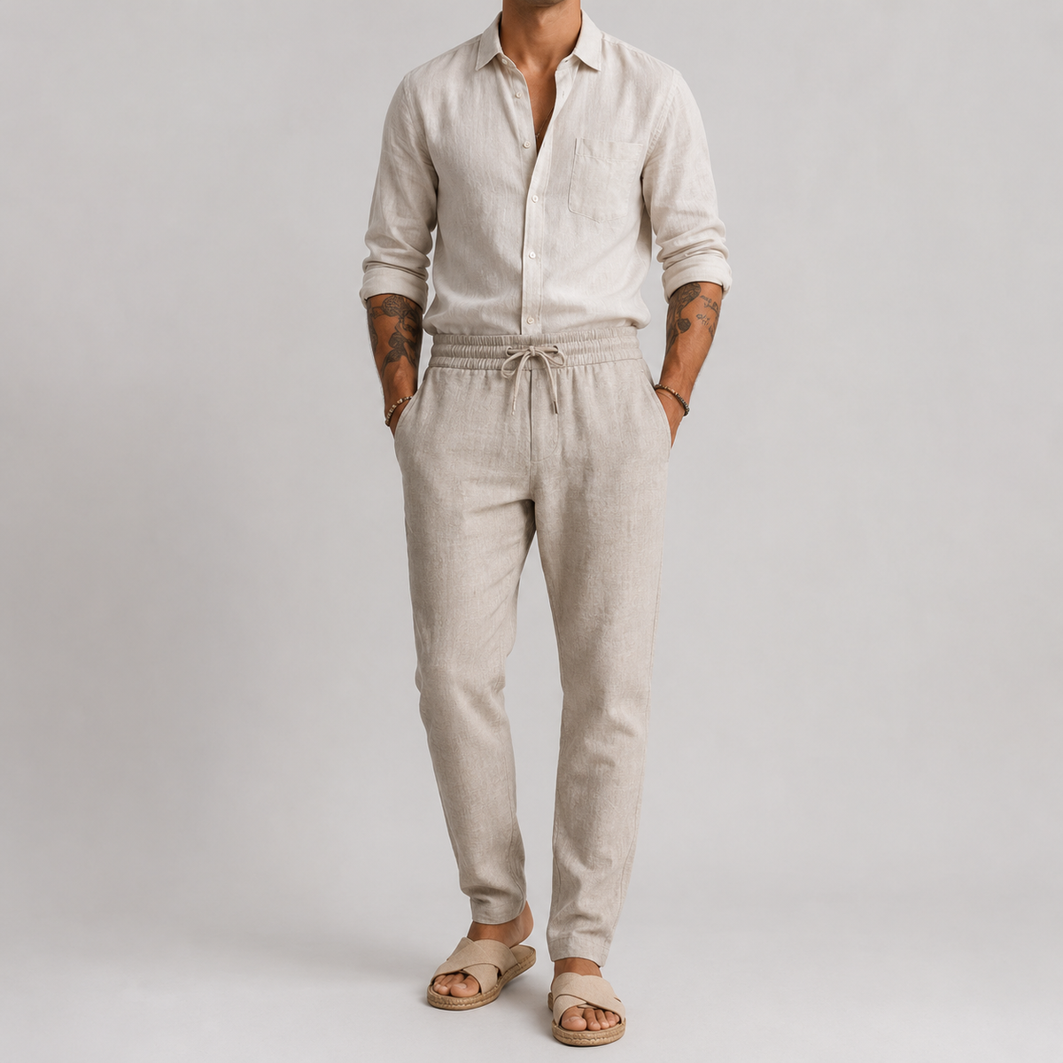 Mateo Beach | Beach Summer Linen Trousers