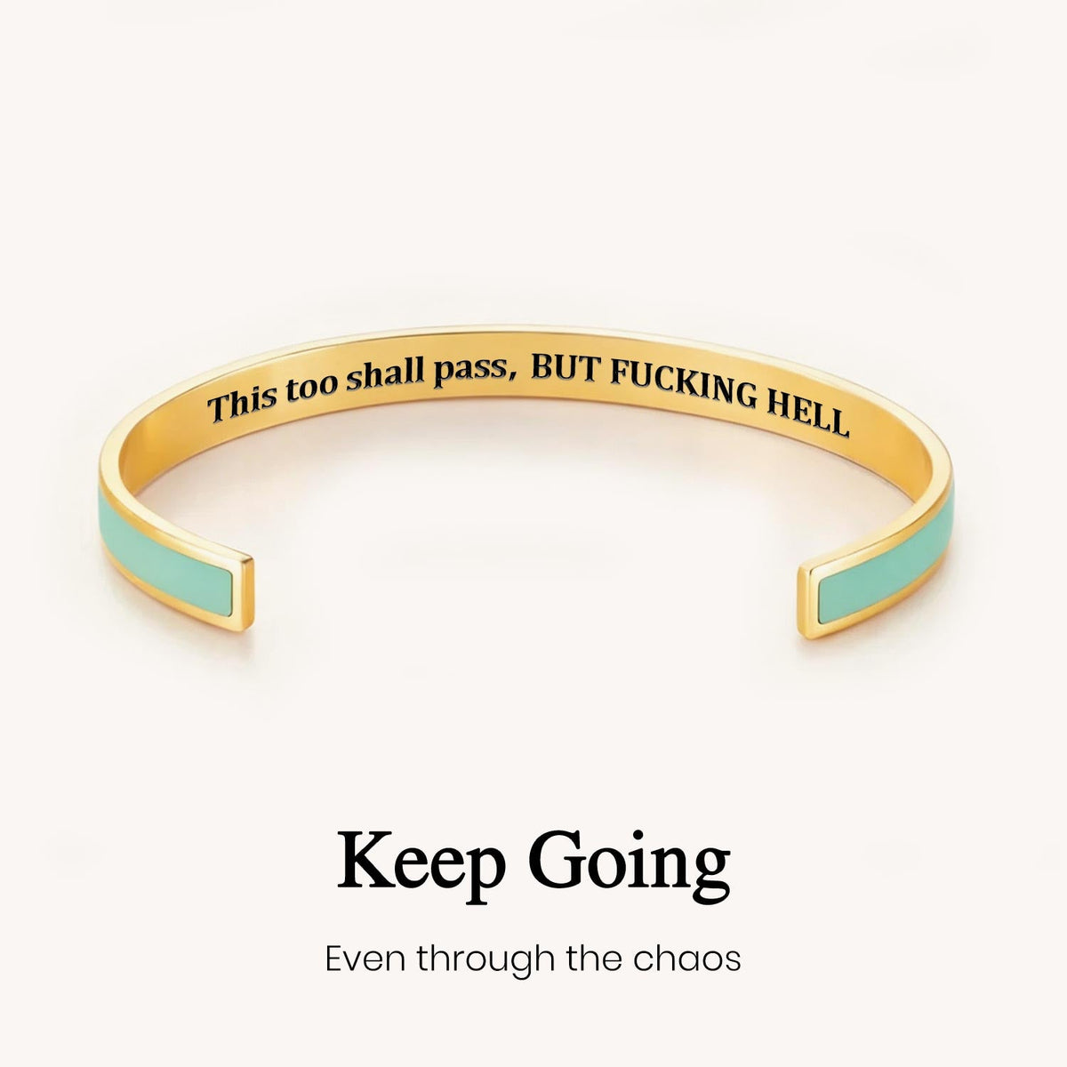 This Too Shall Pass Color Cuff Bracelet