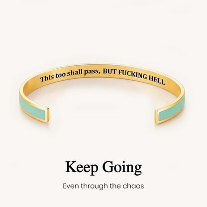 This Too Shall Pass Color Cuff Bracelet