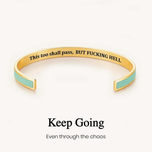 This Too Shall Pass Color Cuff Bracelet