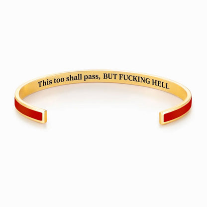 This Too Shall Pass Color Cuff Bracelet
