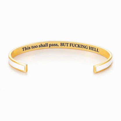 This Too Shall Pass Color Cuff Bracelet