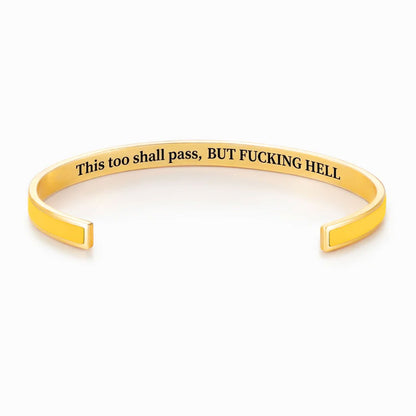This Too Shall Pass Color Cuff Bracelet