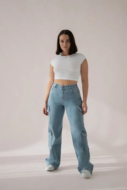 Sweatpant Cargo Jeans